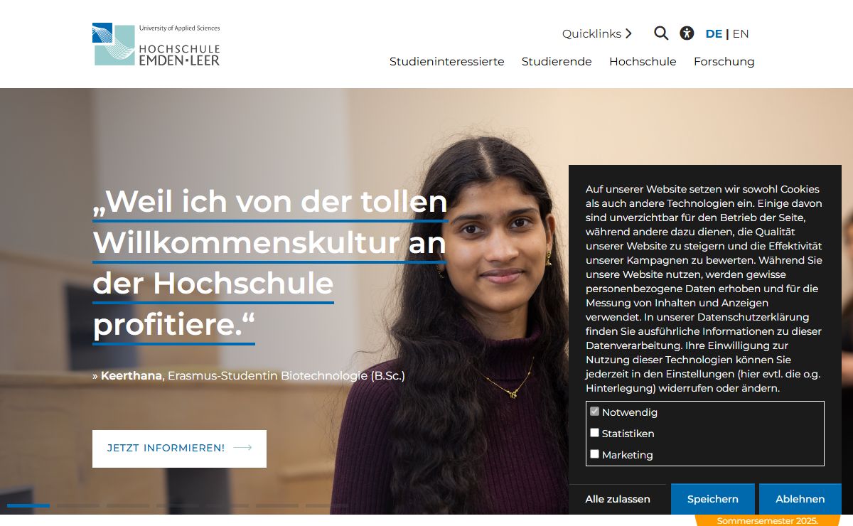 Hochschule Emden/Leer in Niedersachsen | Hochschule Emden/Leer