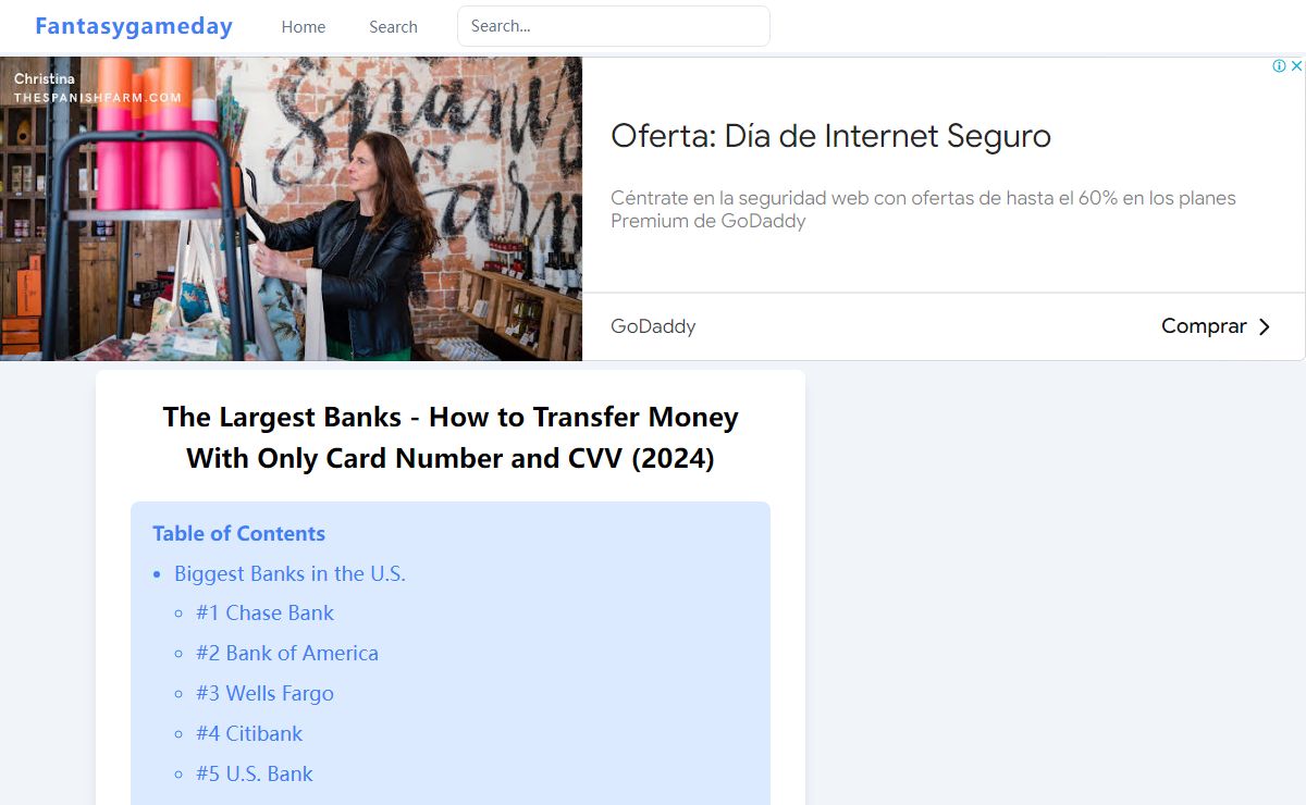 The Largest Banks - ​​How to Transfer Money With Only Card Number and CVV (2024)
