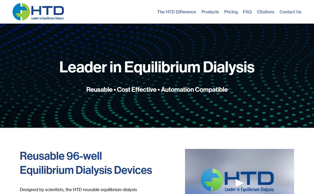 HTDialysis.com - Leader in Equilibrium Dialysis