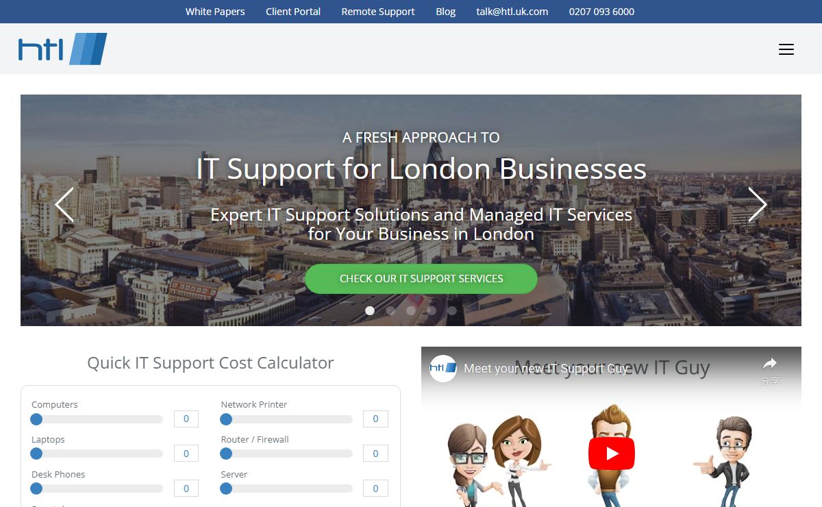 IT Support London - Expert IT Support Specialists in London - HTL