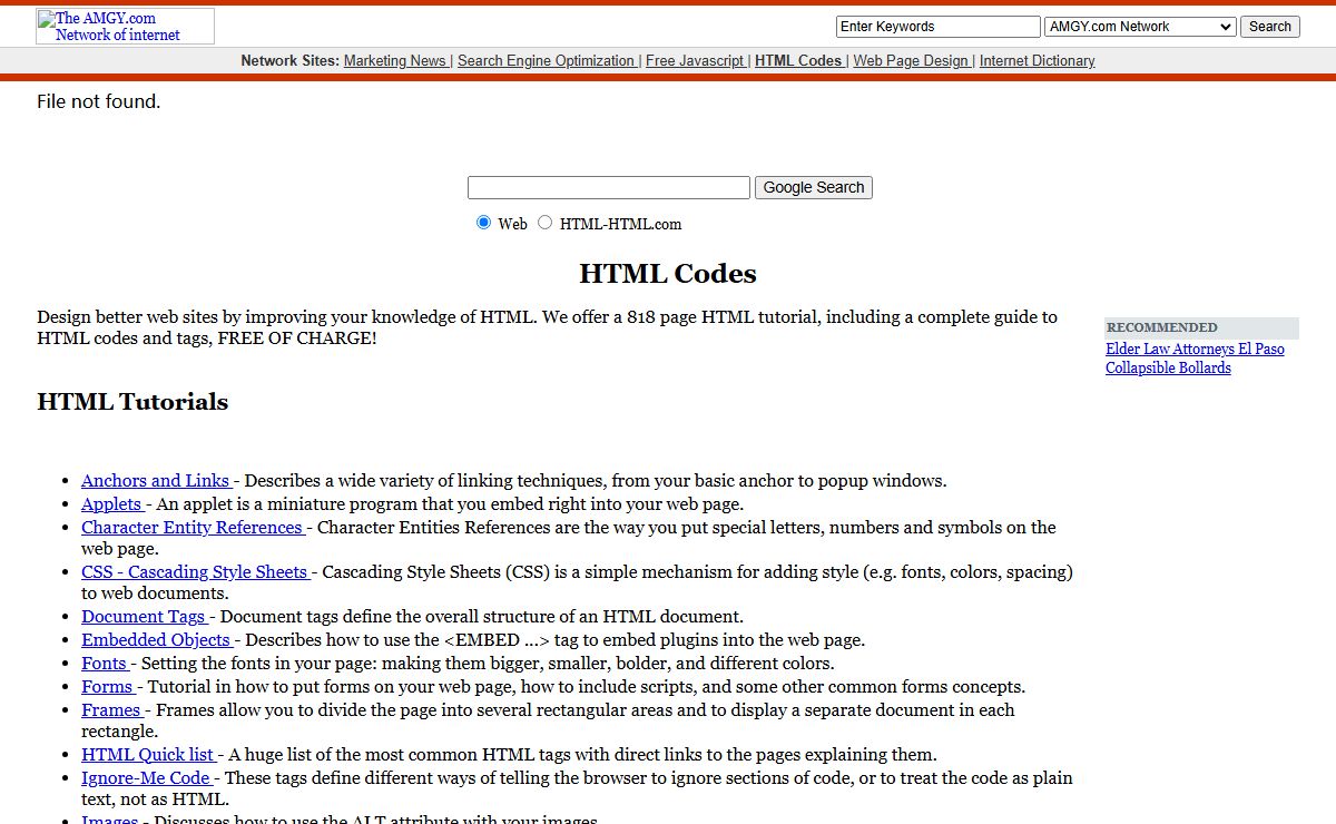 HTML Codes, Tags, Tutorial, Help, Code...