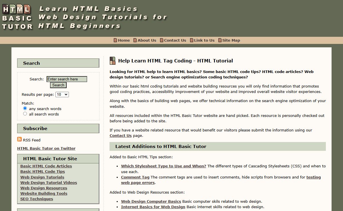 Help Learn HTML Tag Coding - HTML Tutorial