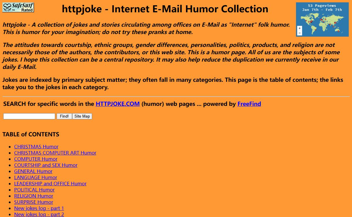 httpjoke - Internet E-Mail Humor Collection