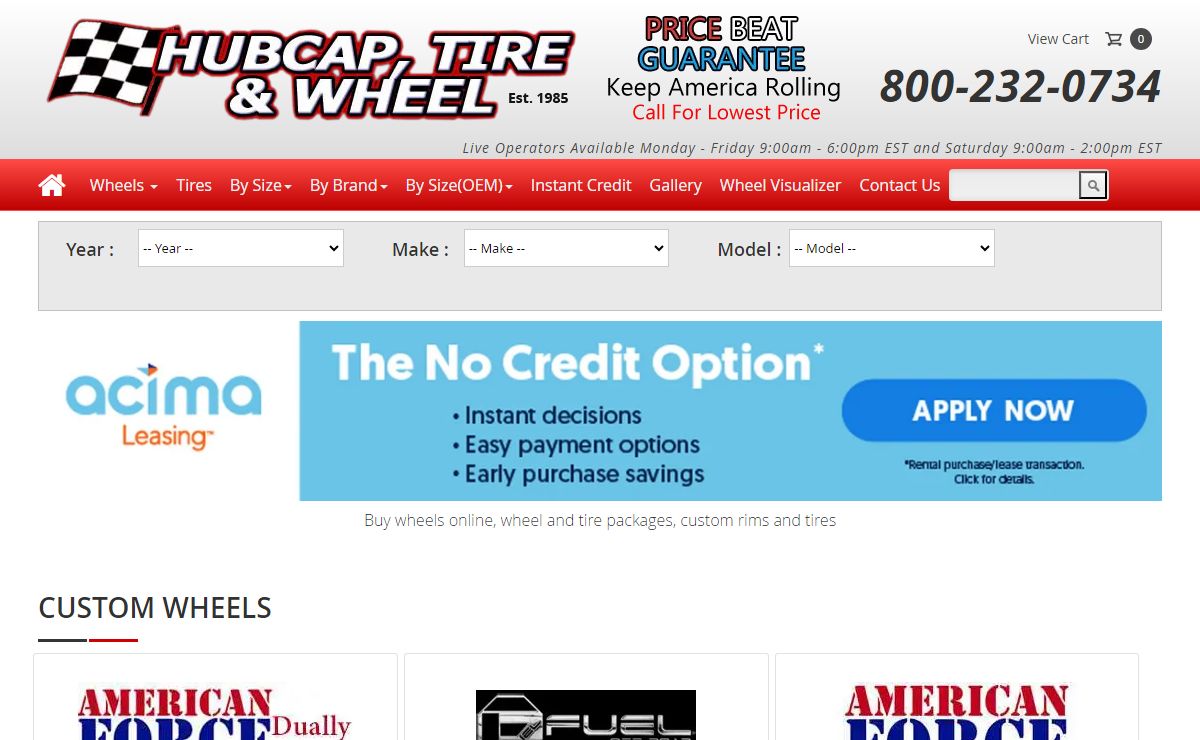 Custom Wheels, Rims, Tires & More | Hubcap, Tire & Wheel