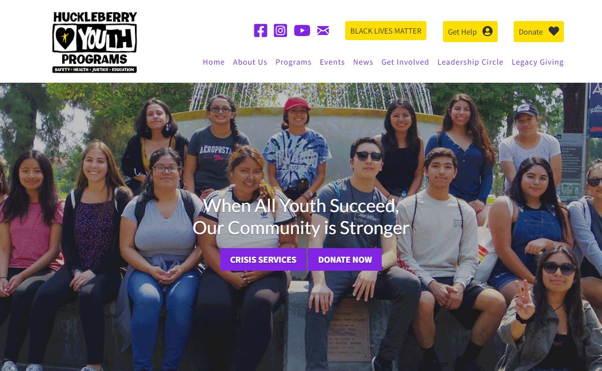 Home - Huckleberry Youth Programs | Celebrating 50+ Years!