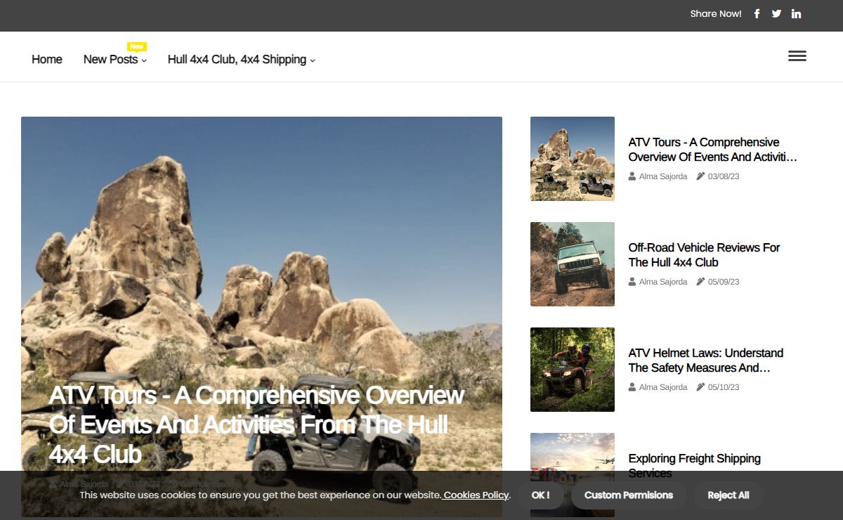 Hull 4x4 Club, off roading and shipping information