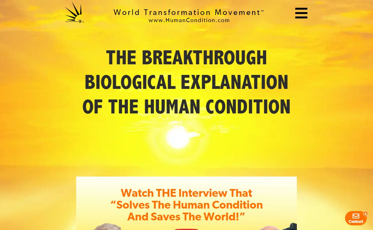 World Transformation Movement – The Human Condition Solved!