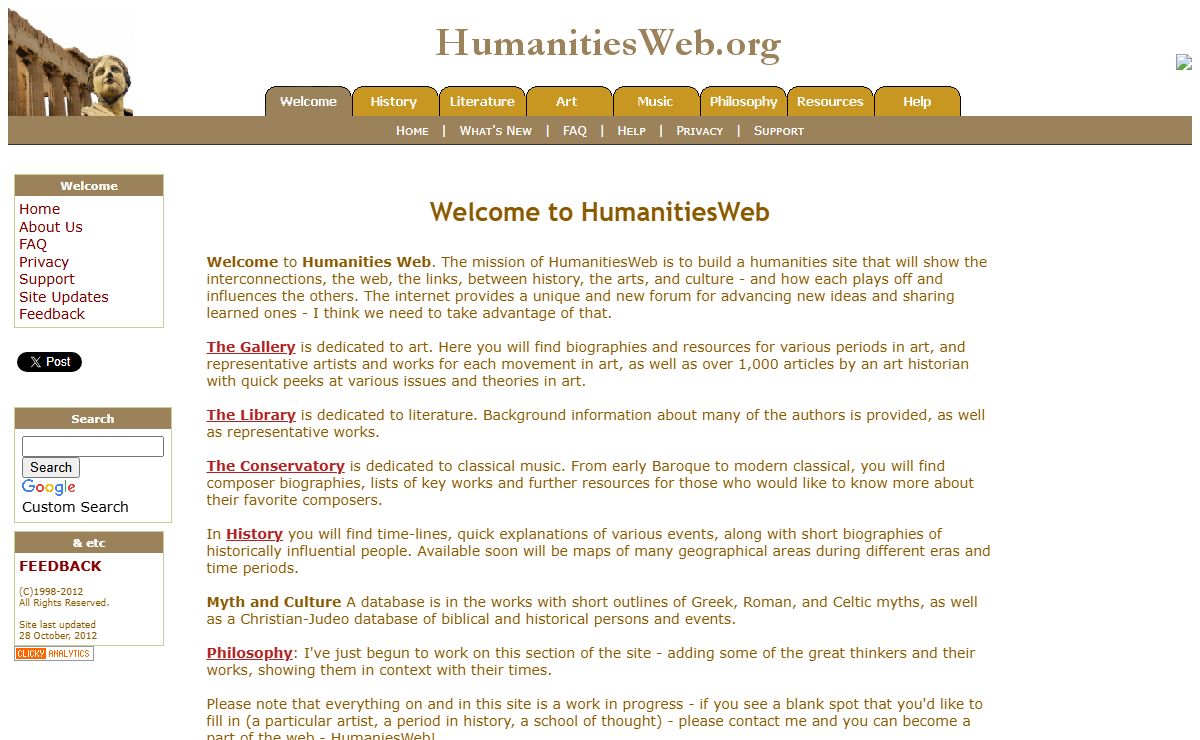 HumanitiesWeb.org - HumanitiesWeb - Welcome