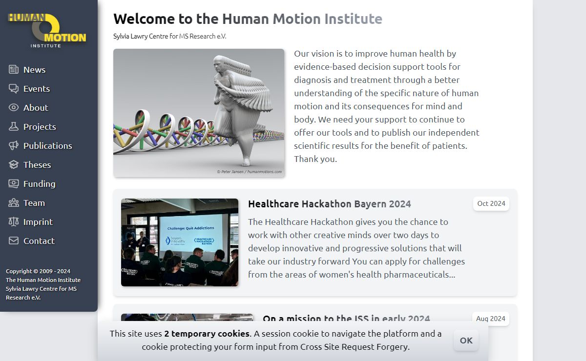 Human Motion Institute | News | Healthcare Hackathon Bayern 2024