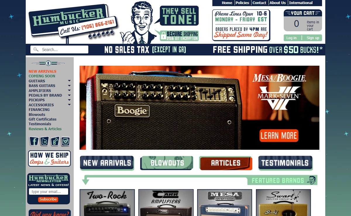 Humbucker Music | Humbucker Music - Boutique Amps, Guitars, Pedals