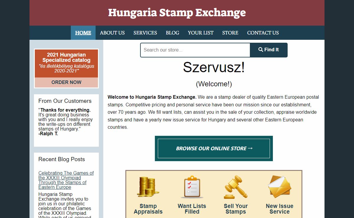 Quality postage stamps from Eastern Europe | Hungaria Stamp Exchange