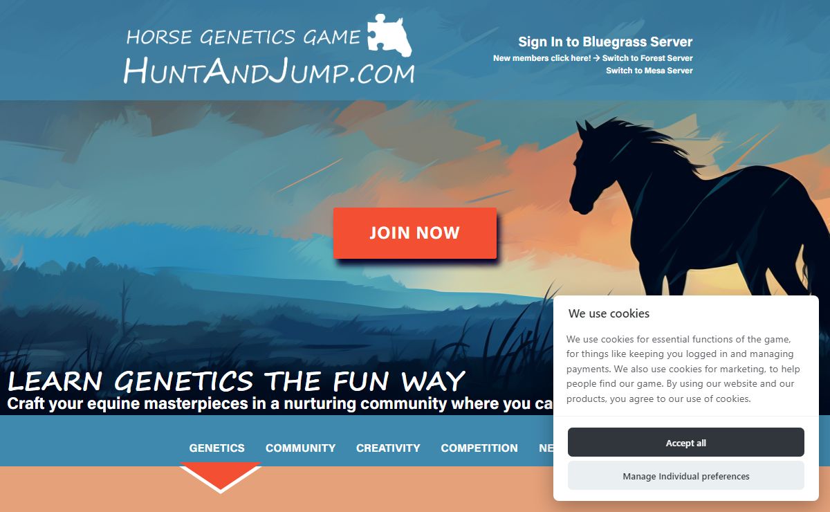 HuntAndJump.com: Horse genetics game