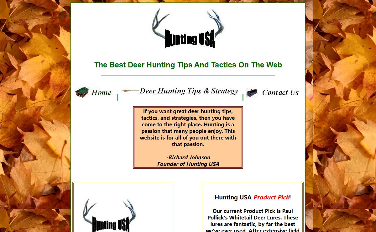 Hunting USA Free Whitetail Deer Hunting Tips and Tactics