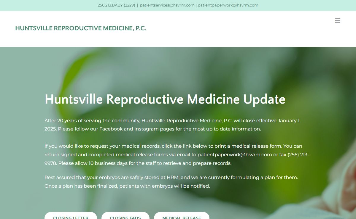 Home - Huntsville Reproductive Medicine, P.C.