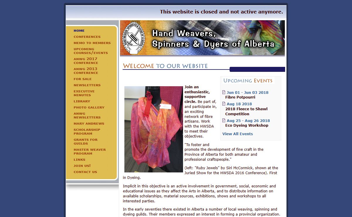 Hand Weavers, Spinners and Dyers of Alberta [HWSDA]