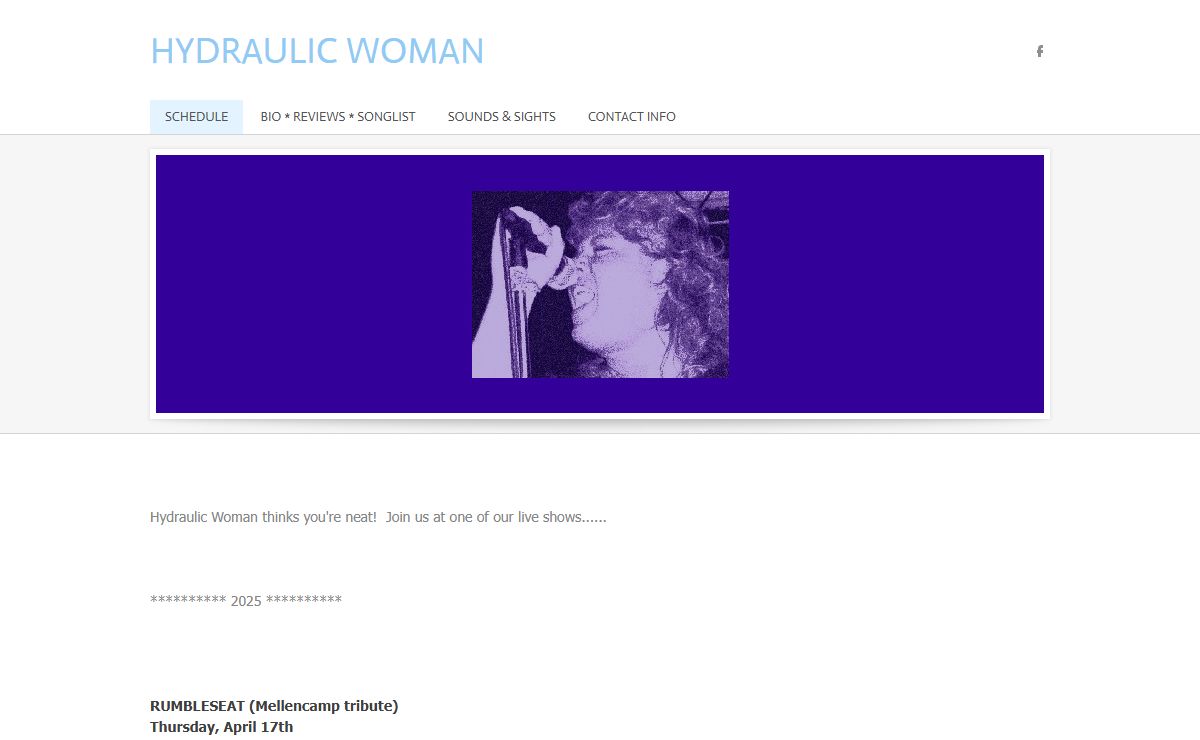 HYDRAULIC WOMAN - SCHEDULE