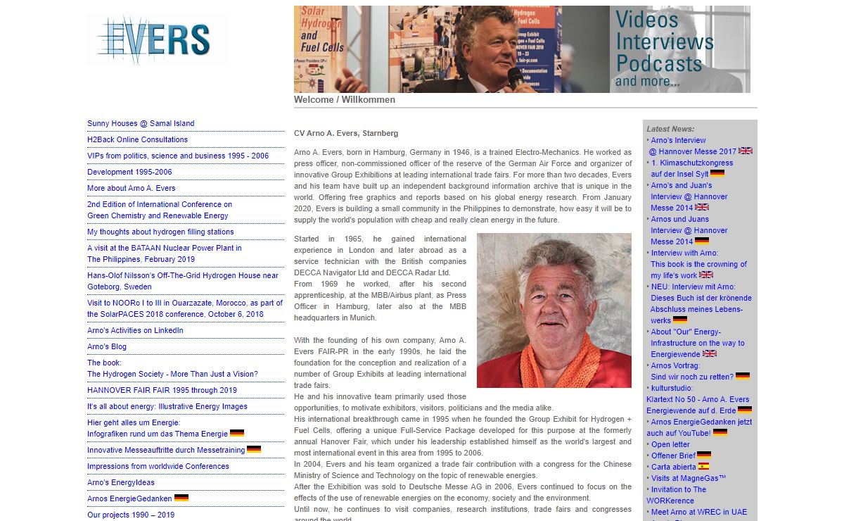 Hydrogen Society: Arno A. Evers FAIR-PR Welcome / Willkommen