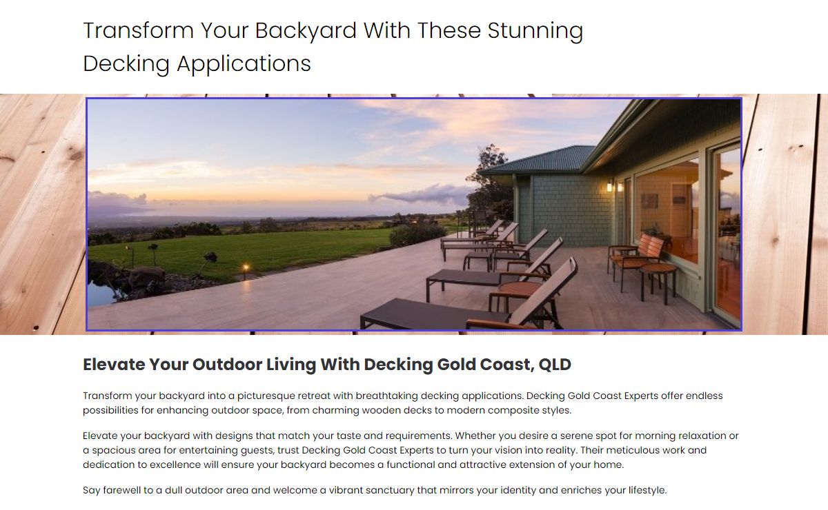 Transform Your Backyard With These Stunning Decking Applications