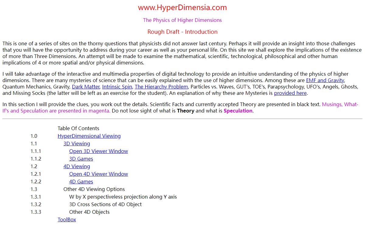Hyper Dimensia