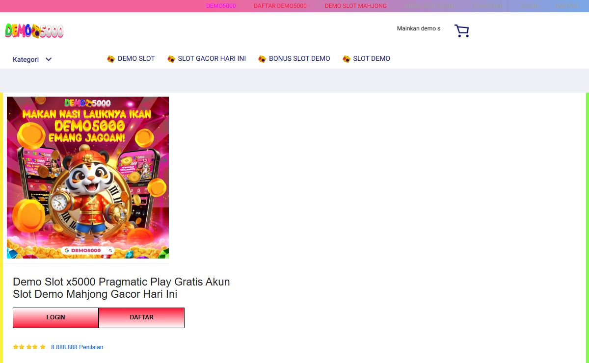 Demo Slot x5000 Pragmatic Play Gratis Akun Slot Demo Mahjong Gacor Hari Ini