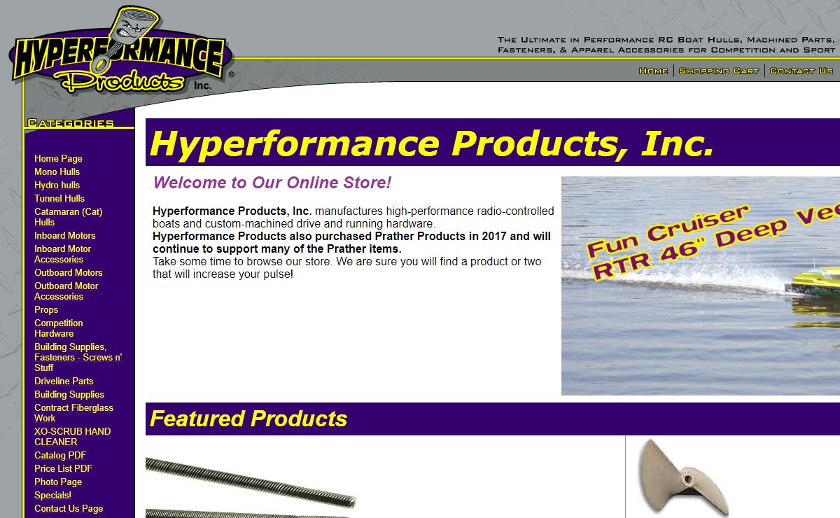 Hyperformance Products, Inc. Online Catalog