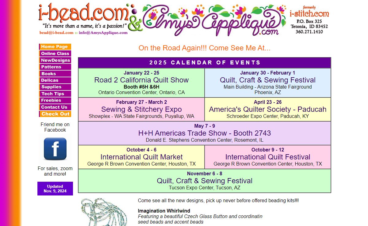 i-bead.com - bead kits, peyote and brickstitch amulet patterns, and bead books