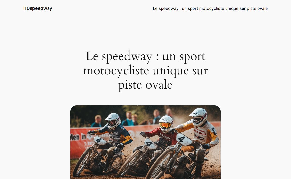 Le speedway : un sport motocycliste unique sur piste ovale - i10speedway