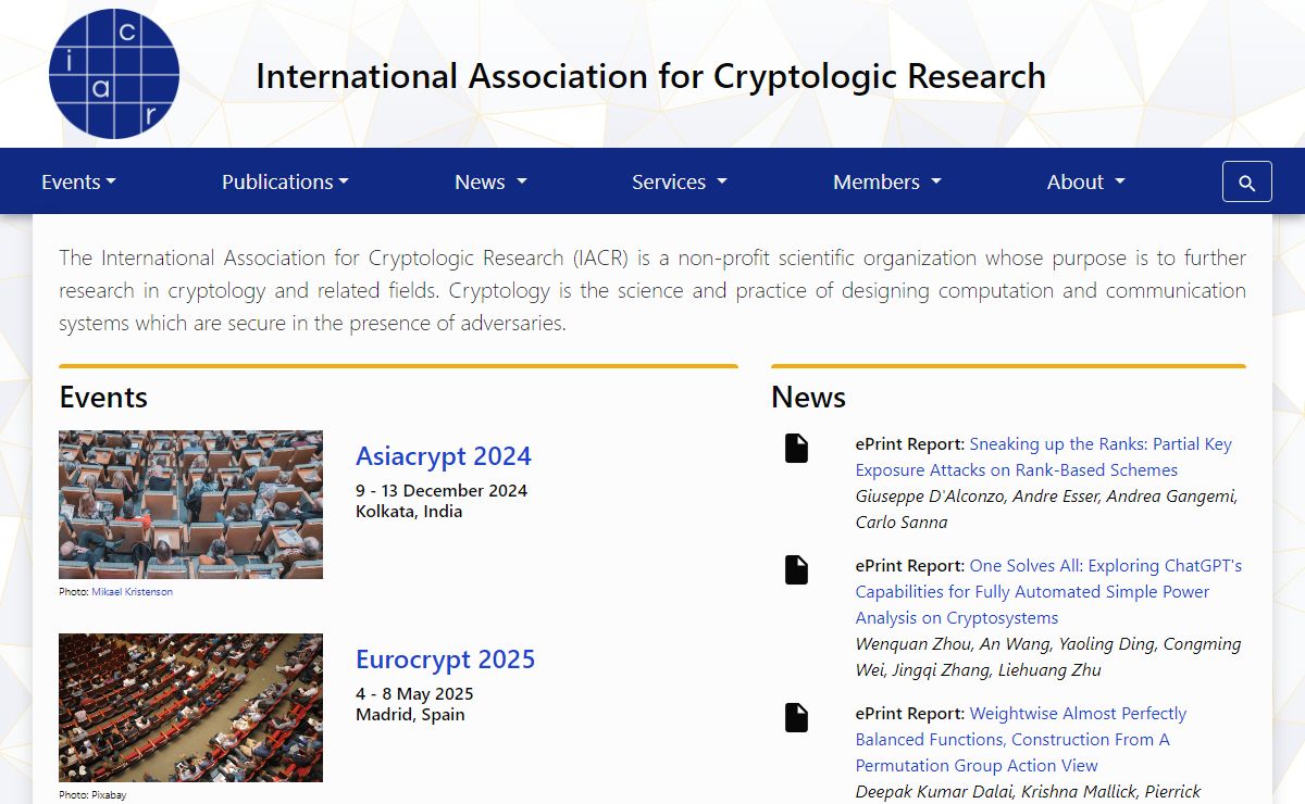 The International Association for Cryptologic Research