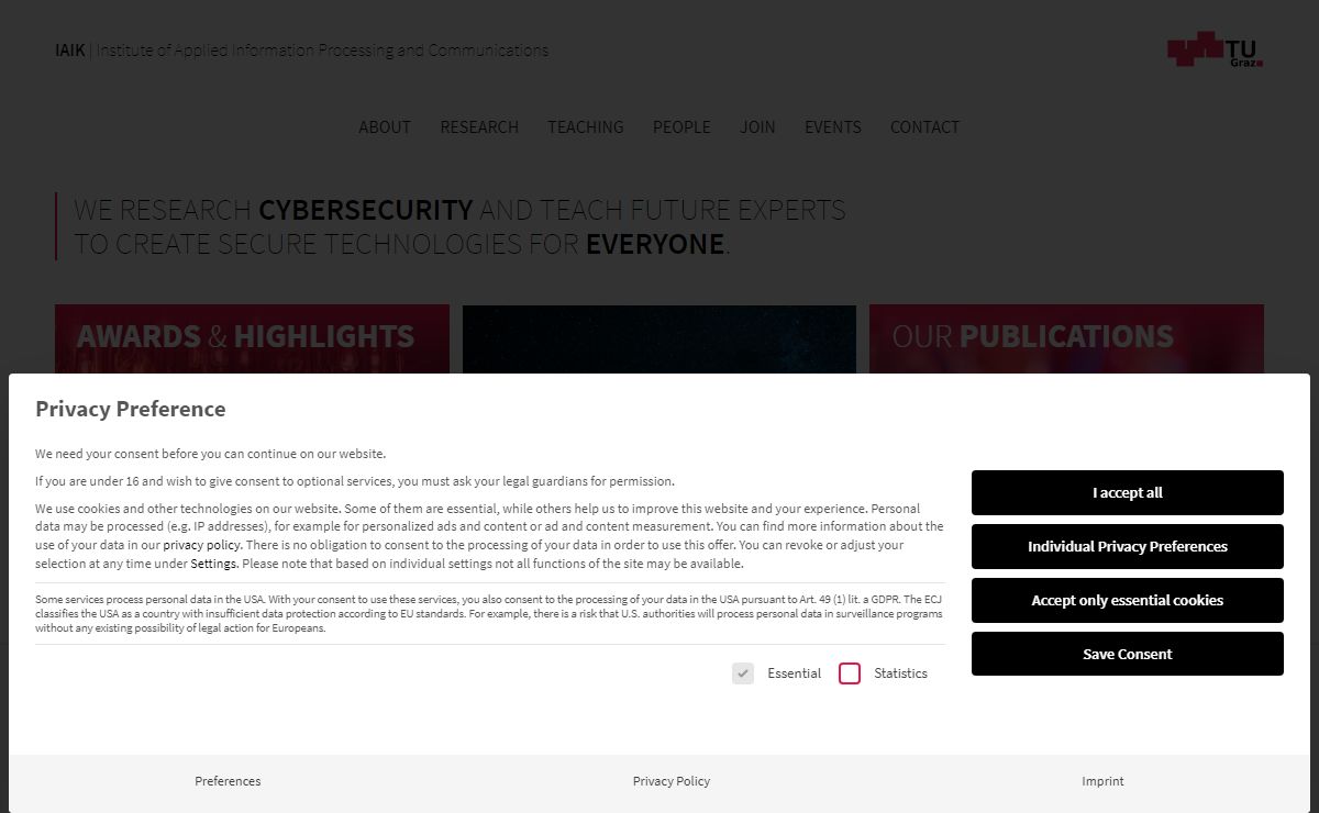 IAIK – Institute of Applied Information Processing and Communications | TU Graz