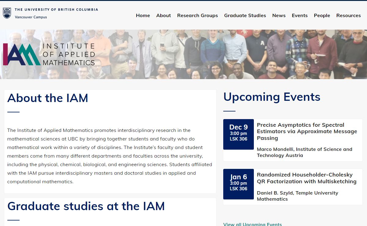 Homepage - Institute of Applied Mathematics