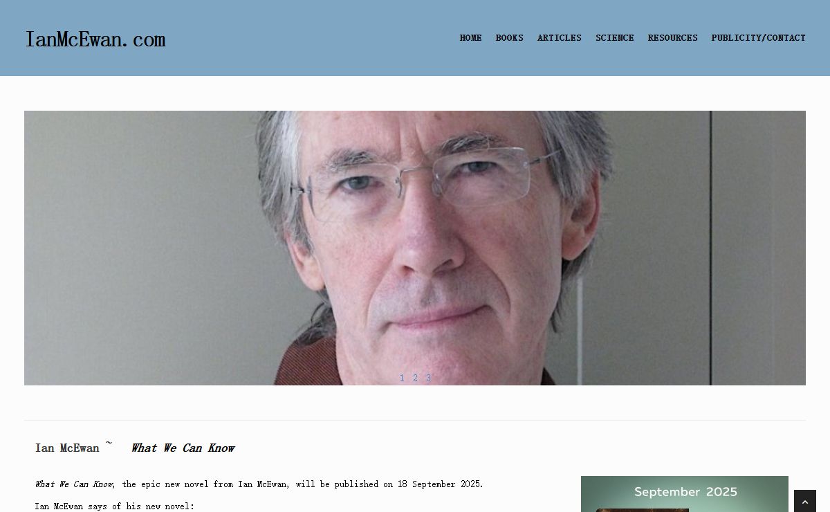 Ian McEwan Website