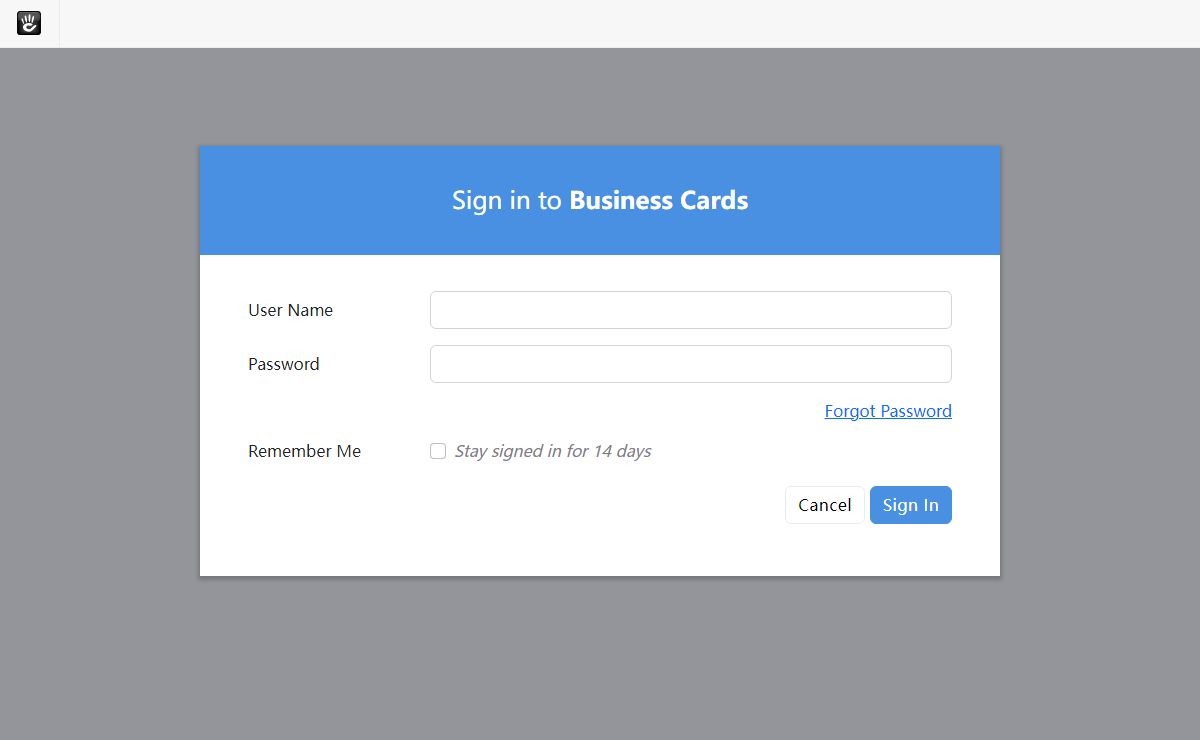 Login :: Business Cards