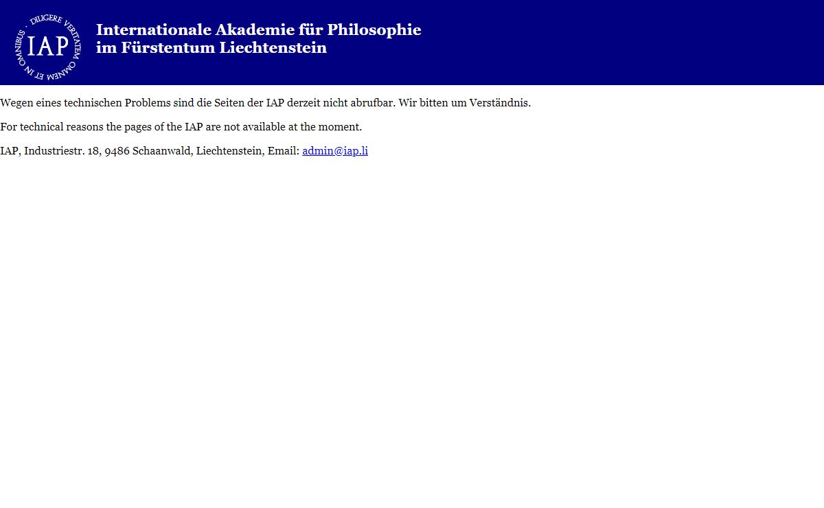 IAP - Internationale Akademie für Philosophie