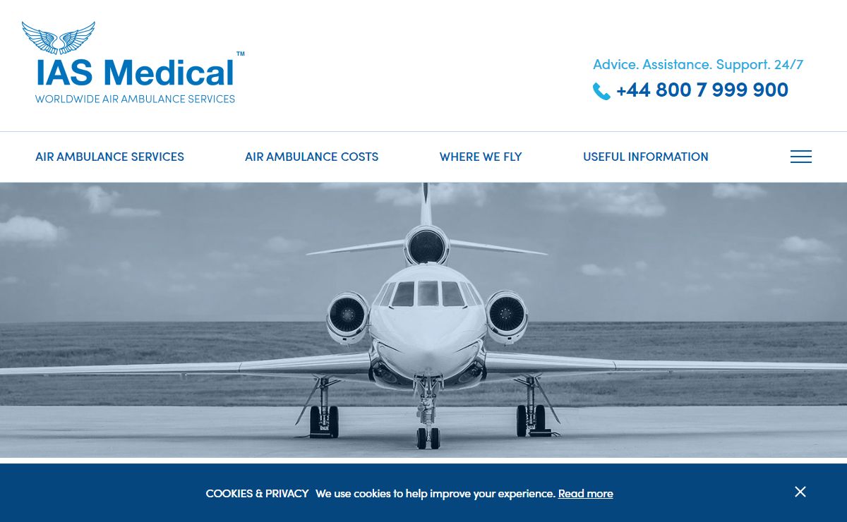 International Air Ambulance & Service to UK (European & Private Air Ambulance, inc. Spain) - IAS Medical