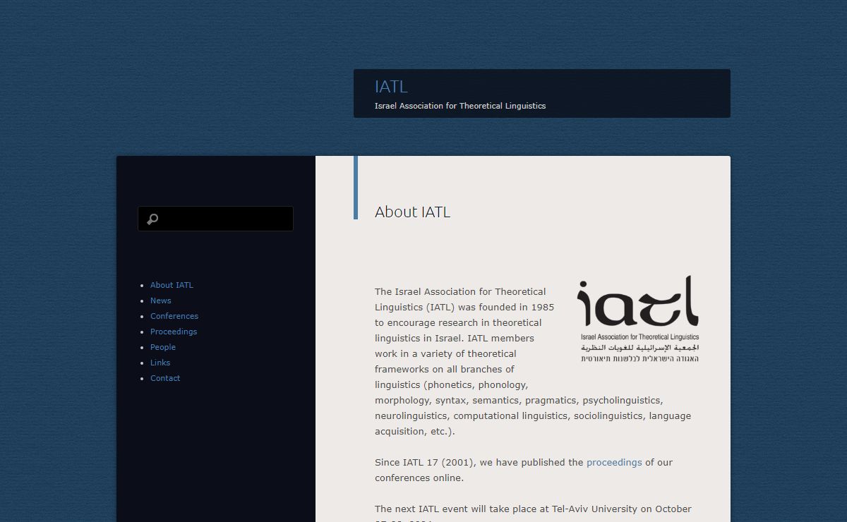 IATL | Israel Association for Theoretical Linguistics