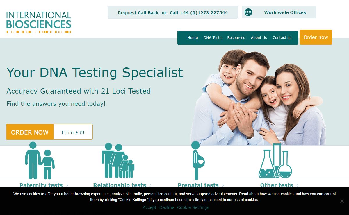 DNA Testing and Paternity Testing from International Biosciences