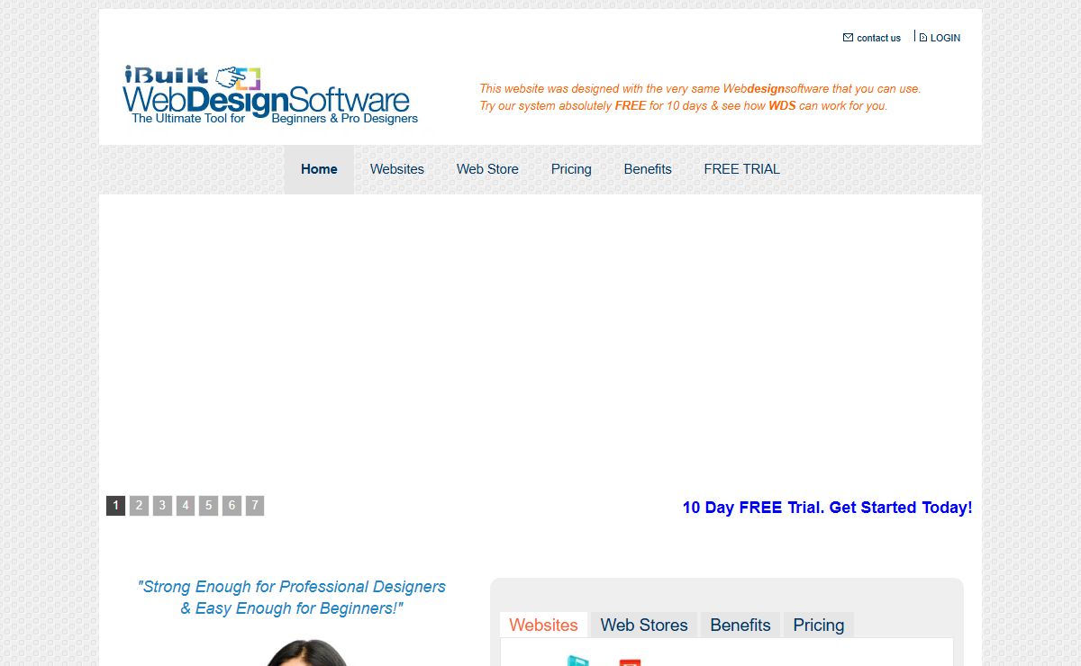 Web Design Software Application for Business and Ecommerce Applications - Web design software for quickly designing and managing a professional website.
