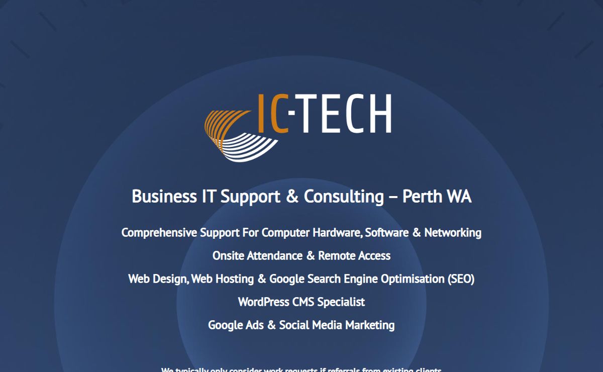 IC-TECH - IT Support, Web Development & SEO in Perth WA