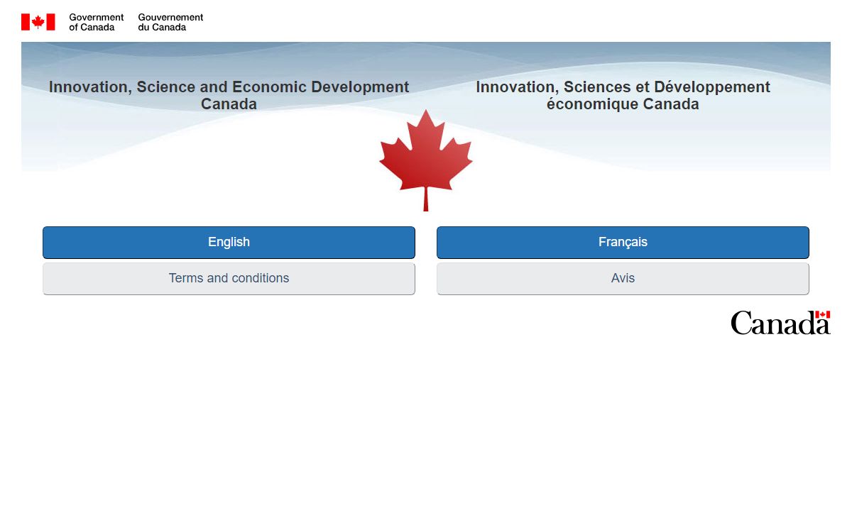 Language selection - Innovation, Science and Economic Development Canada Main Site / Sélection de la langue - Site principal d'Innovation, Sciences et Développement économique Canada