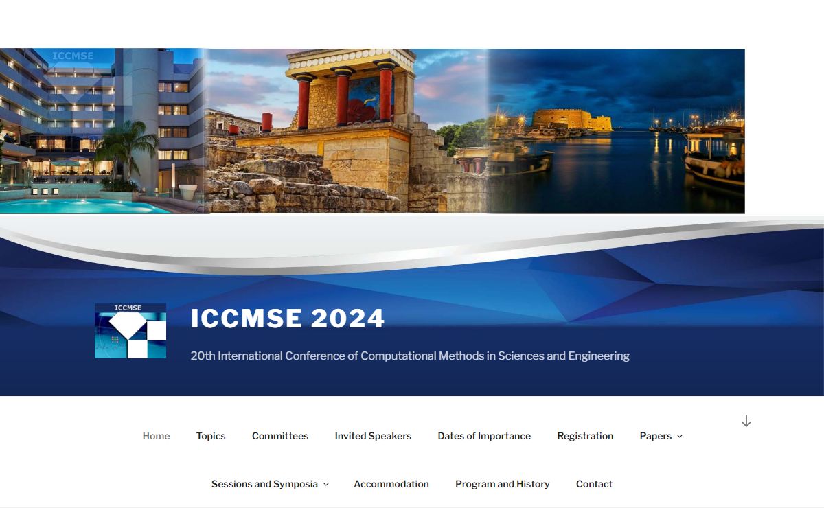 ICCMSE 2024 – 20th International Conference of Computational Methods in Sciences and Engineering