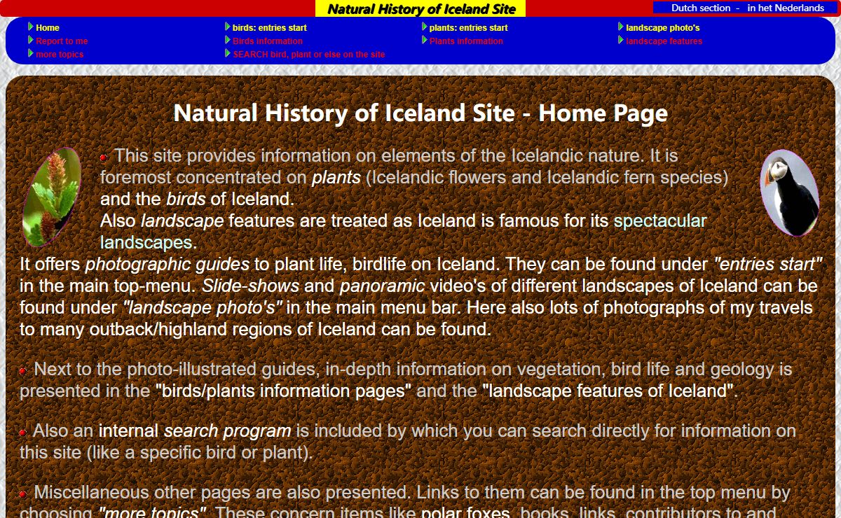 Natural History of Iceland - Home Page