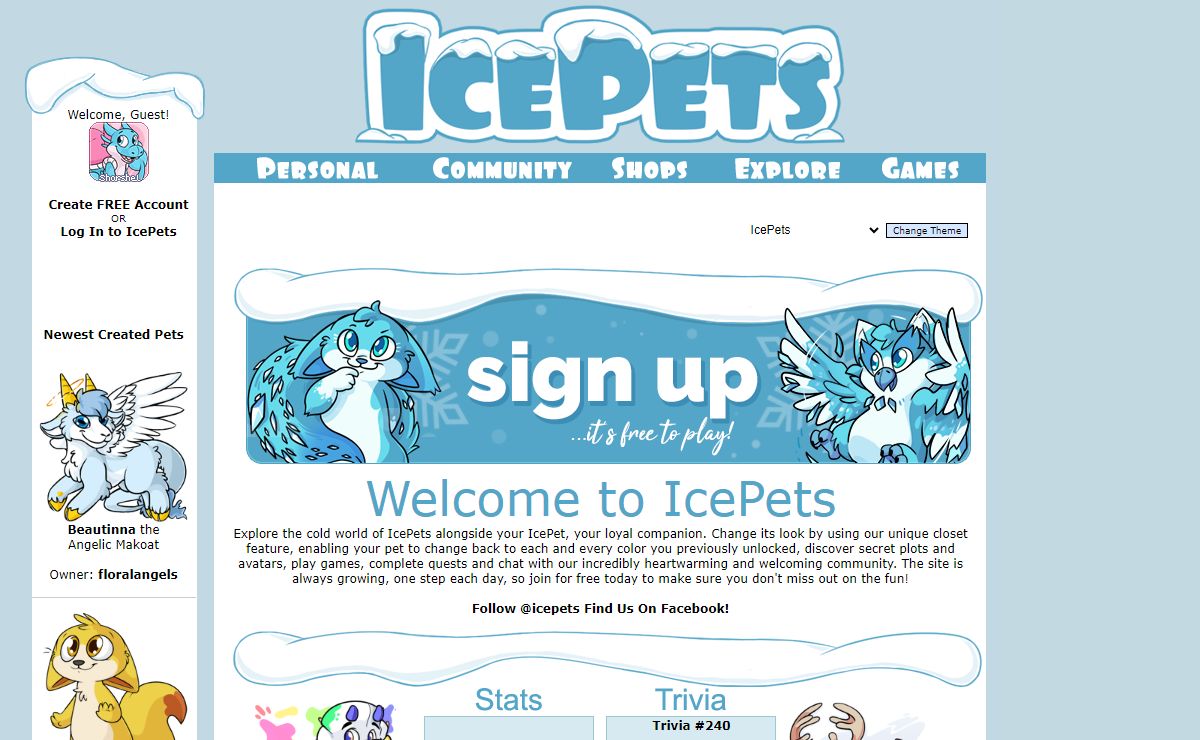 Welcome - Virtual Pets IcePets.com
