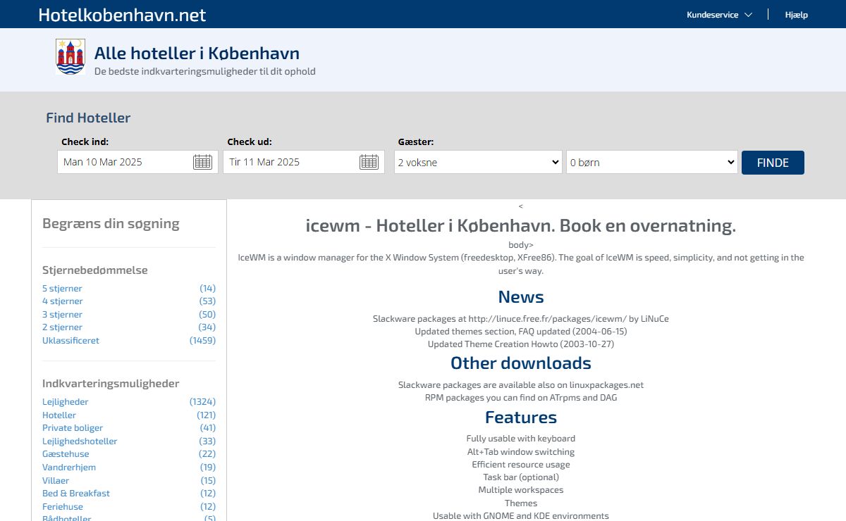 icewm - Hoteller i København. Book en overnatning.