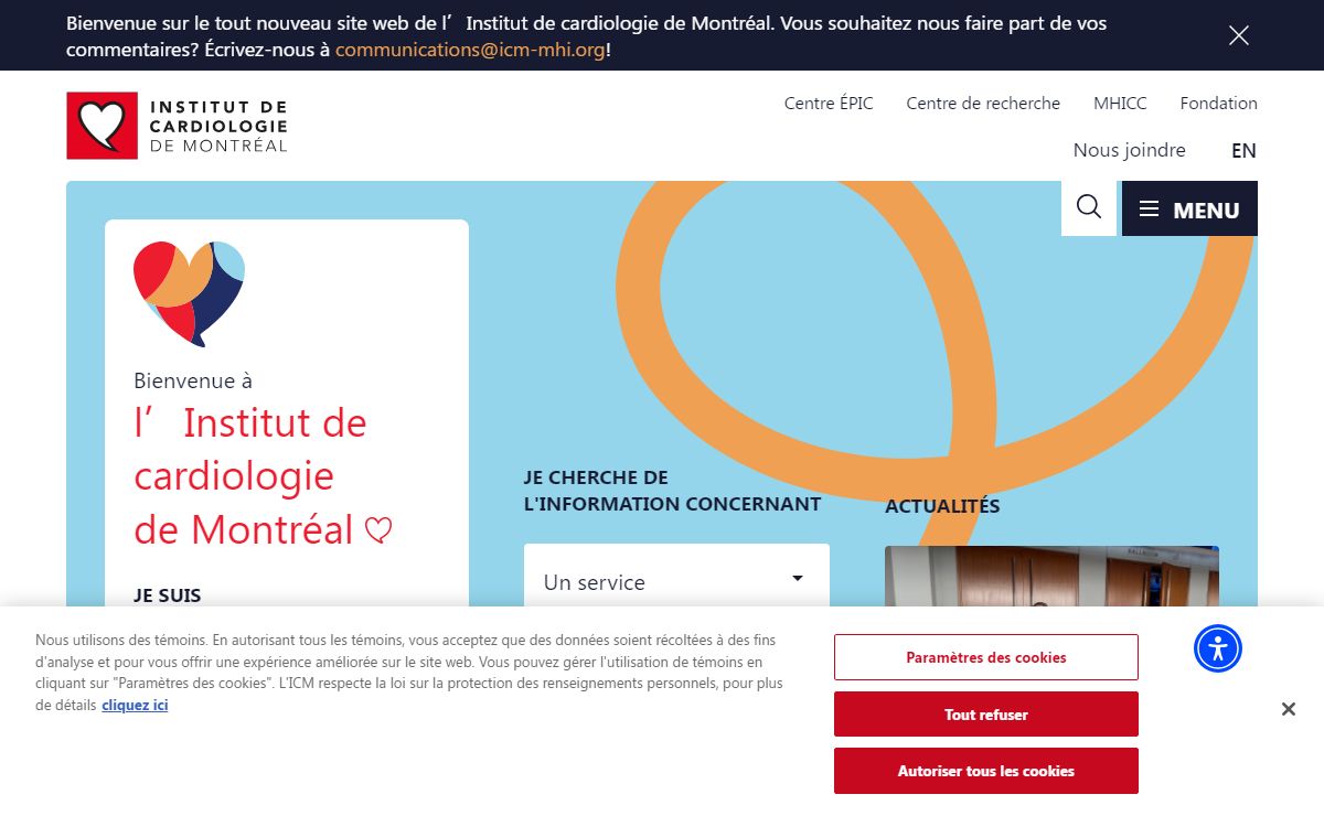 Bienvenue à l’Institut de cardiologie de Montréal