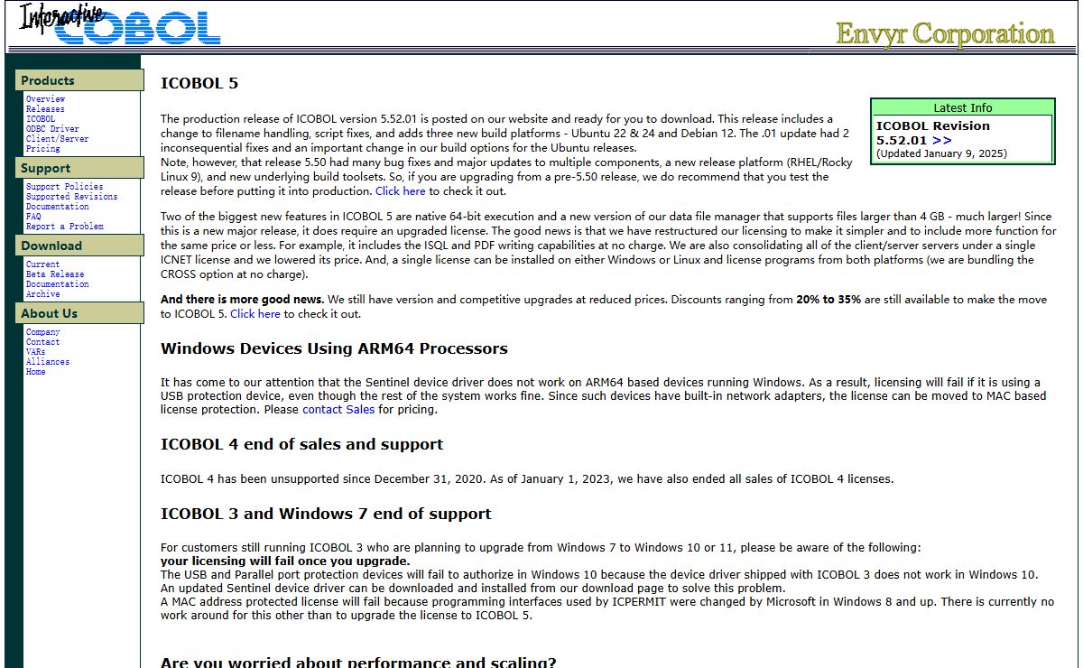 Envyr Corporation: Interactive COBOL
