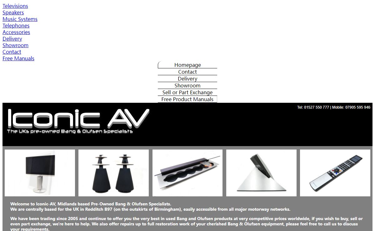 Iconic AV - The UKs Fastest Growing Pre-owned Bang & Olufsen Specialists - Homepage