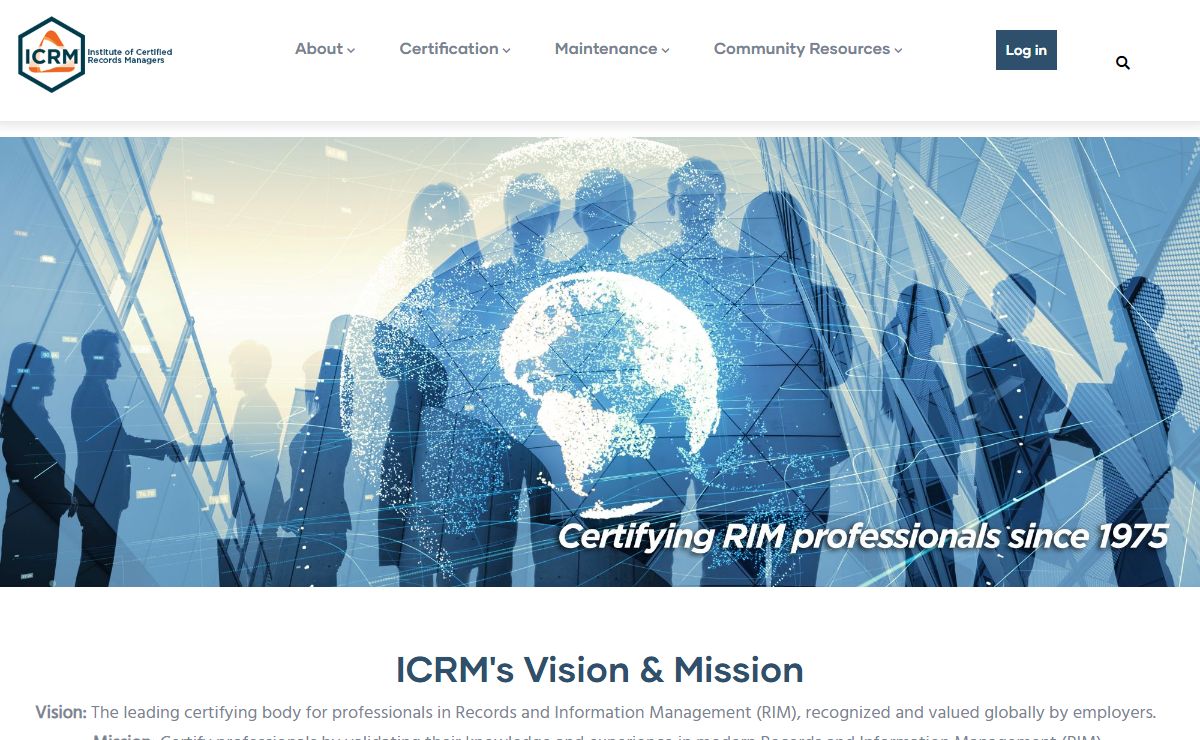ICRM | Institute of Certified Records Managers