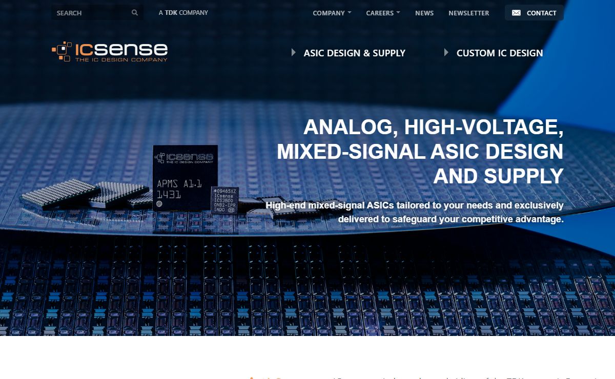 Analog, mixed-signal and high-voltage ASIC developments | ICsense