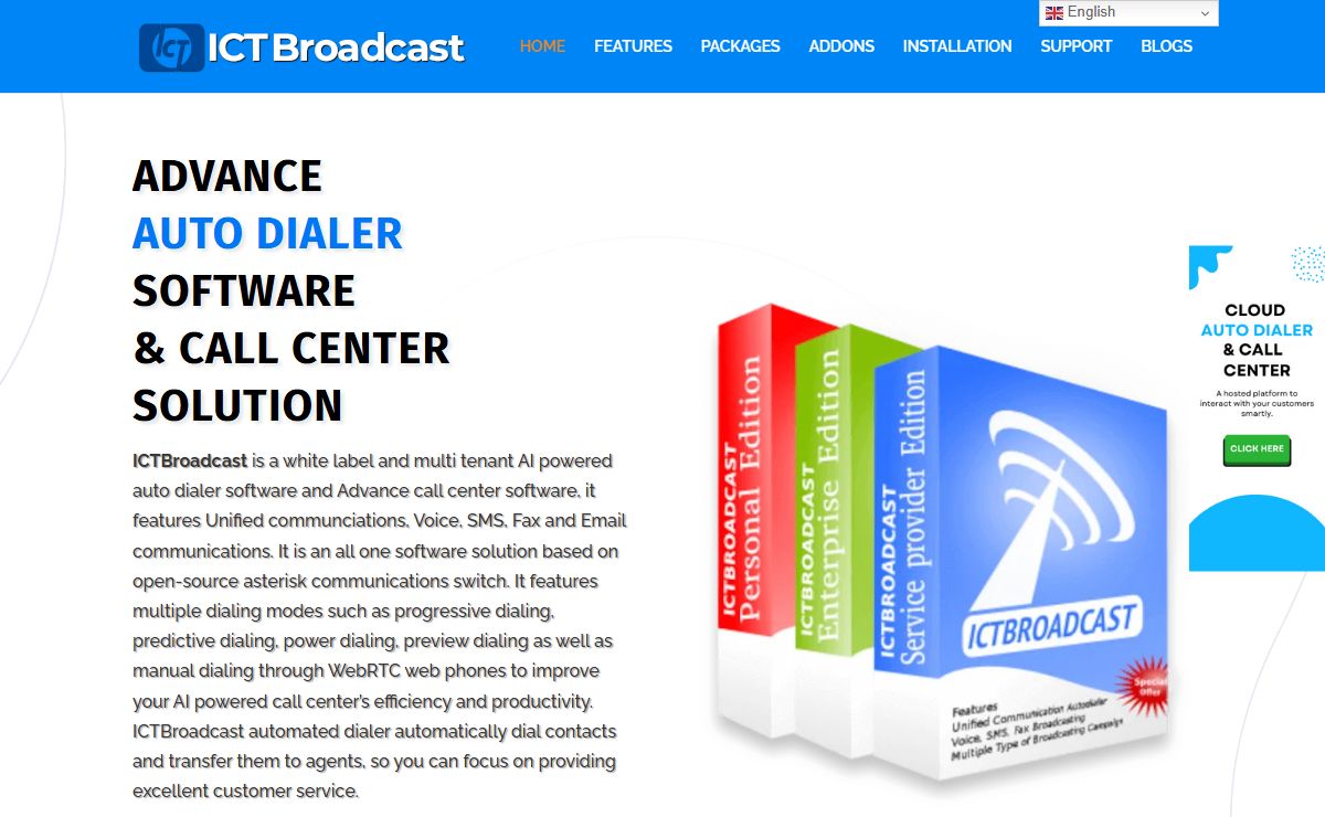 Auto Dialer Software - Call Center Predictive Dialer | ICTBroadcast