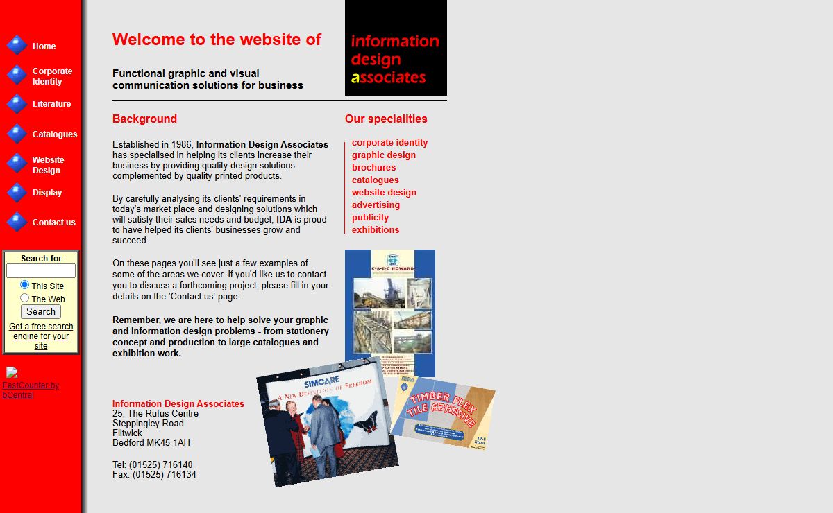 Information Design Associates. Graphic Design, Information Design, Website Design, Catalogue Design, Brochures, Exhibitions